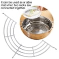 thumbnail image 2 of HAOAN Stainless Steel Drain Rack Kitchen Steamed Vegetable Frying Drip Oil Shelf Oil Control Water-Proof Steaming Rack Tempura Rack Semi-circular Kitchen Wok Fry Drainer Rack, 2 of 5