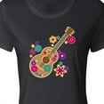 thumbnail image 4 of Inktastic Acoustic Guitar with Colorful Flowers Women's T-Shirt, 4 of 5