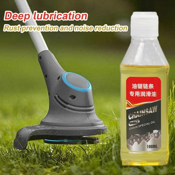 Chainsaw Chain Lubricant Oil - for Battery & Stainless Steel Chainsaws, Motor Saw Garden Equipment Lubricant, Reduces Friction for Smooth Chainsaw Operation & Tool Maintenance, 100ml, Yellow