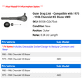 thumbnail image 2 of Outer Drag Link - Compatible with 1975 - 1986 Chevy K5 Blazer 4WD 1976 1977 1978 1979 1980 1981 1982 1983 1984 1985, 2 of 2