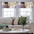 thumbnail image 4 of LALILO Kitchen Curtain Valance Contemporary Floral Modern Rod Pocket Window Curtain 52"x 18" Set of 2, 4 of 5
