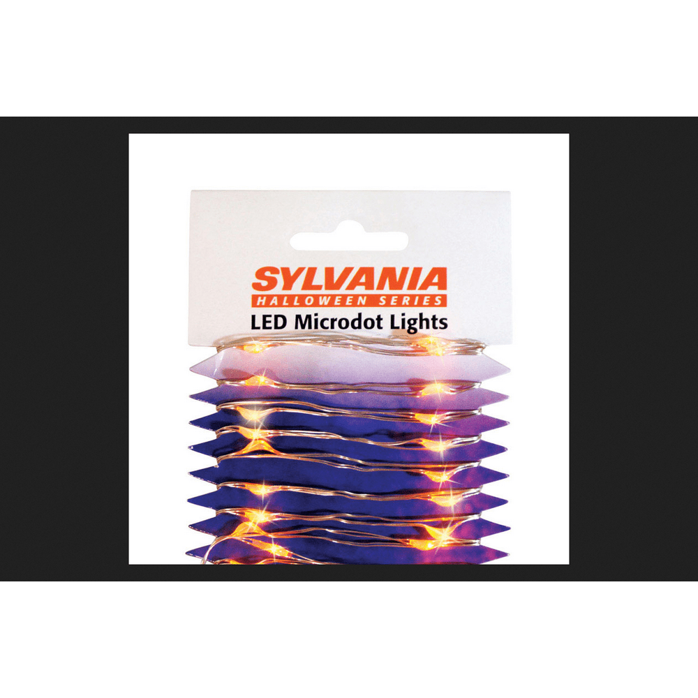 Sylvania Battery Operated LED Micro Dot Halloween Lights Orange