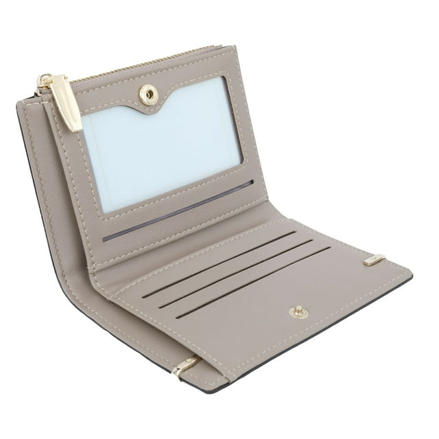 Monedero Pequeño Para Mujer, Diseño Corto Moderno Con Hebilla Segura, Material de Pu, Tarjetero, Cómodo de Llevar, Capacidad Moderada para efectivo y Tarjetas