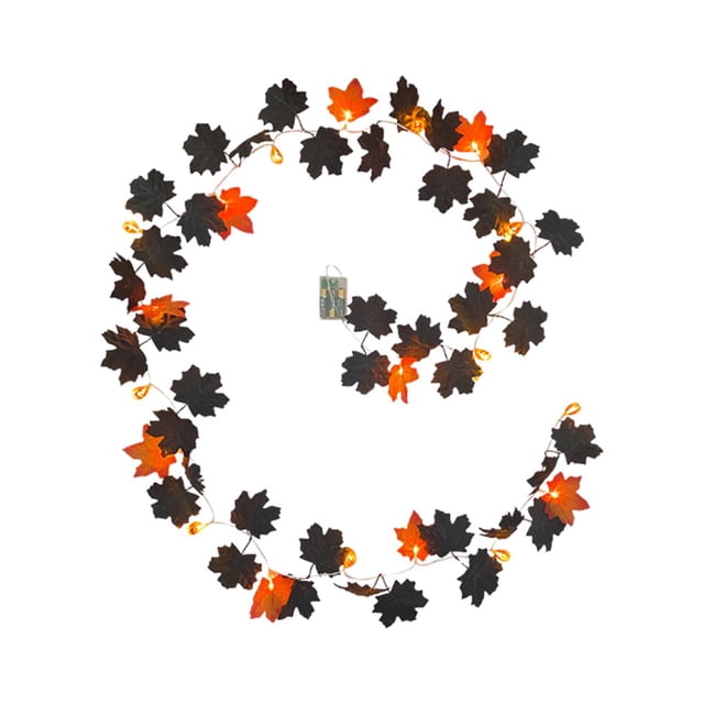 10ft Light String Simulation Rattan Plastic LED For Holloween Party Wall Hanging Indoor Decoration Orange Halloween Pumpkin