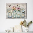 thumbnail image 6 of Farmhouse Bathroom Wall Art - Hummingbird & Floral Mason Jar Canvas Print, Inspirational Quotes Framed Artwork for Living Room, Bedroom & Bathroom, 6 of 6
