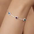thumbnail image 4 of Gem Stone King 925 Sterling Silver Bracelet Persian Blue Moissanite Rhodolite Garnet (1.85 Cttw), 4 of 4
