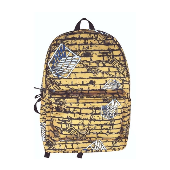 Mochila escolar Attacks Ons Titans PU para niños, 33 x 17 x 45 cm