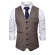 thumbnail image 1 of Chaqueta de Traje de Ocio de Bolsillo sin Cuello en V de Color Sólido sin Mangas, Trajes de Hombre de Ajuste Delgado para el Uso Formal Informal, 1 of 9