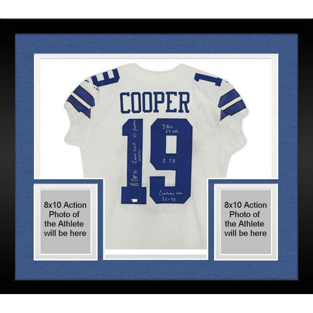 Amari Cooper White Dallas Cowboys Autographed Nike Game-Used #19 Jersey vs.  Carolina Panthers on October 3 2021 with Multiple Inscriptions