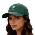 thumbnail image 3 of QASIEATN Women's Everyday Wear Accessories Floral Embroidered Baseball Cap for Women Fashion Myosotis Printed Trucker Hat Romantic Couples' Gifts, 3 of 4
