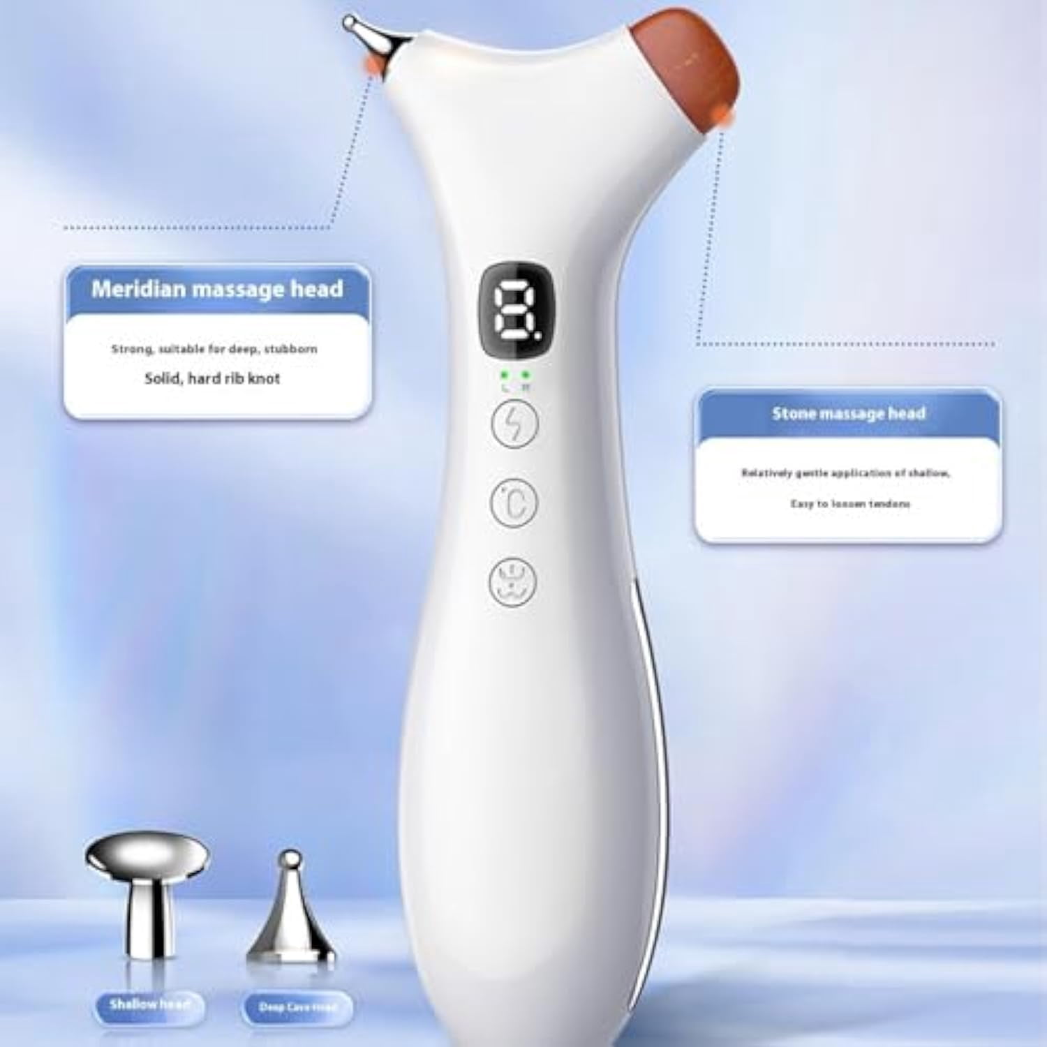 Rezuri - 4-in-1 Jaw Massager, Cura Pen TMJ Relief Device, Rezuri TMJ Massager, Facial Sculpting Device with Soothing Heat and Vibration, Meridian Massagers for Jaw, Face & Neck Pain, Stiffness