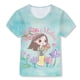 thumbnail image 2 of Camiseta de verano para niñas, camiseta de manga corta de dibujos animados de princesa fugitiva de Disney, Top bonito para niños, ropa para niñas 2-16140 Gao Jinjia LED, 2 of 2
