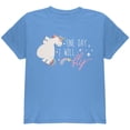 thumbnail image 1 of Halloween Chubby Unicorn One Day I Will Fly Youth T Shirt, 1 of 1