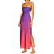 thumbnail image 1 of VISgogo - Vestido de tubo informal para mujer, a la moda, degradado/color sólido, con hombros descubiertos, con abertura larga VISgogo  moda, 1 of 5