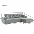 thumbnail image 2 of Modular Sectional Sofa,Oversized sectional Cloud Couch with Deep Seat, L-Shape Sofa with Chaise, Sofa in A Box, Boneless Couch for Living Room, Corduroy Upholstered,Light Gray-Left-Facing Chaise, 2 of 5