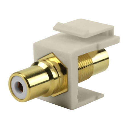 Construct Pro Cable Connector: RCA to RCA Keystone Jack Insert (8 Color Bands  Light Almond) Manufactured by Skywalker price history on PriceWatchPro