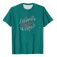 thumbnail image 4 of Blusas de Manga Corta para las Mujeres Imprimir Cuello Redondo, Camiseta Casual para Primavera Verano Diario, 4 of 4