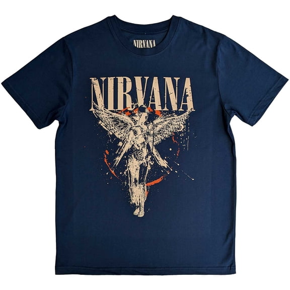 Men's Nirvana In Utero Slim Fit T-shirt Small Blue