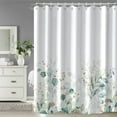 thumbnail image 2 of Eucalyptus Shower Curtain, Spring Sage Green and Gold Abstract Leaves Shower Curtain Set for Bathroom Waterproof Fabric Watercolor Botanical Bathroom Decor with Hooks, 72x72 Inch, 2 of 6
