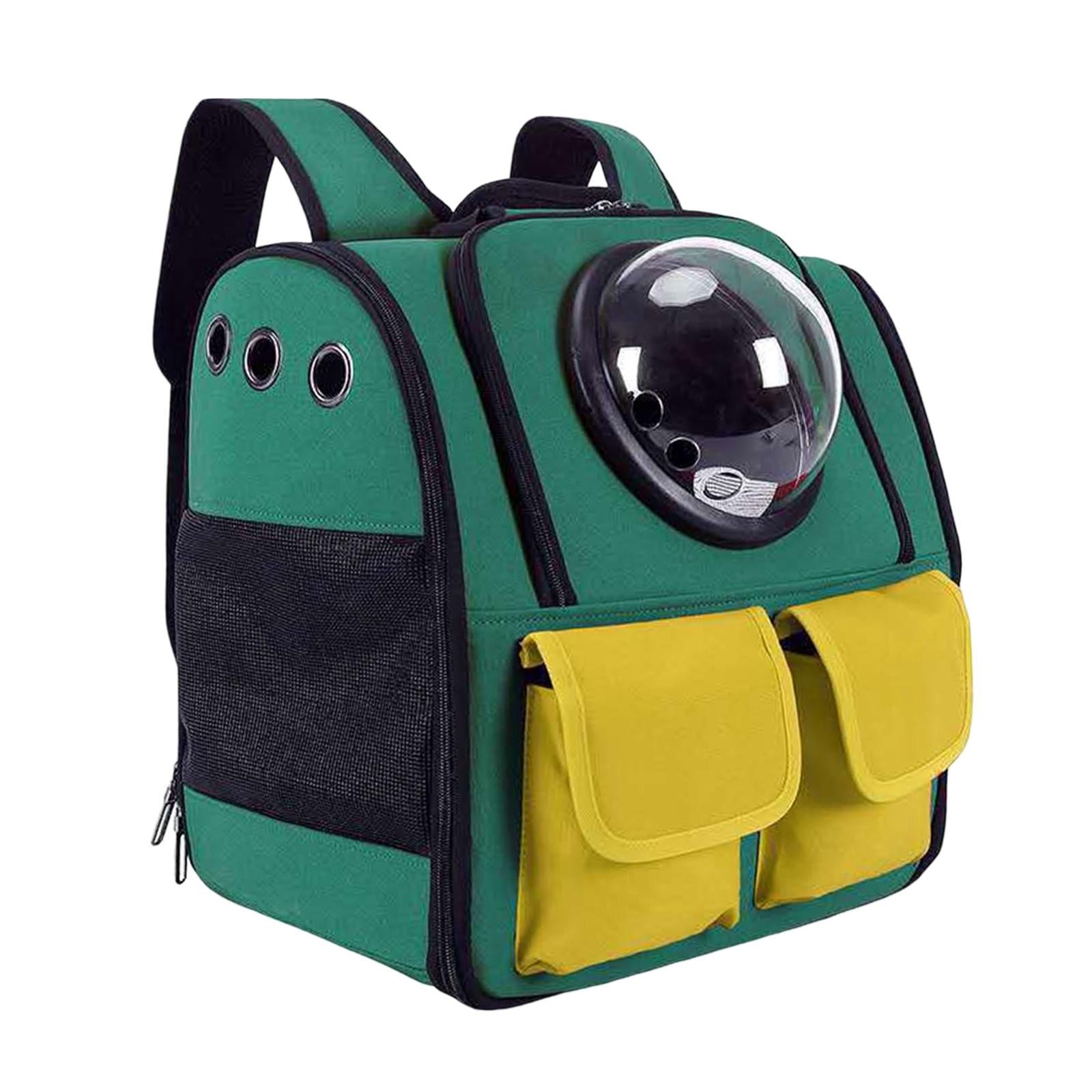 Bvdfgk Pet Carrier Backpack Dog Backpack Mesh Breathable Backpack Cat Dog Carrier Space Green