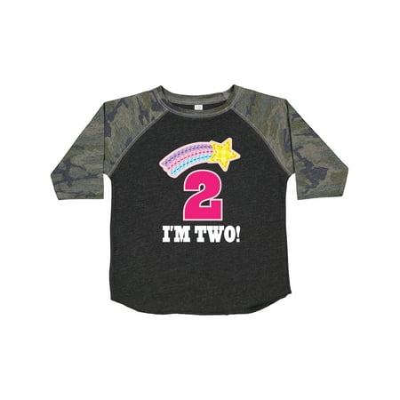 

Inktastic 2nd Birthday 2 Year Old Girls Rainbow Star Girls Toddler T-Shirt