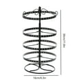 thumbnail image 2 of BinKFF 4 Tier Rotating Earring Holder Organizer Display Tree with Metal Tray, Adjustable Plastic Stand with Slots for Stud Hoop Hanger, Large Capacity Storage Rack for Women, 2 of 2