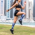thumbnail image 6 of Lsque Skull blue crystal flower Pattern Sport Compression Socks for Men & Women 15-20 mmHg Knee High Nurse Pregnant Running Medical and Travel Athletic, 6 of 6