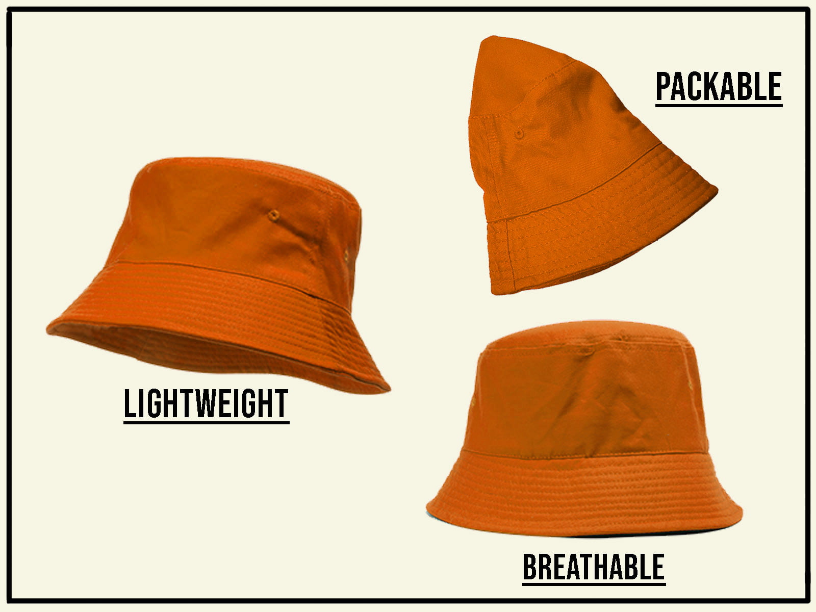 WEAIXIMIUNG Bucket Hats Bulk Black Unisex Double Side Wear Reversible Bucket  Hat Trendy Cotton Twill Canvas Sun Fishing Hat Fashion Cap Orange 