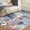 Colorful, variant on 5x7 ft Washable Area Rugs for Living Room, Non-Slip Soft Faux Wool Low Pile Stain Resistant Modern Abstract Rug for Bedroom, Home Office