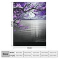 thumbnail image 4 of Chilfamy Purple Flowers Throw Blanket Lightweight Soft Flannel All Seasons Blanket for Couch Sofa Bed Office Travel Camping Exquisite Gifts 50x60in, 4 of 6