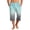 Cyan, variant on Mens Swim Trunks Men's Gradient Print Casual Drawstring Cropped Capri Pants Summer Swim Trunks Beach Shorts with Elastic Waist Resort Style for Vacation Spring Travel Black L