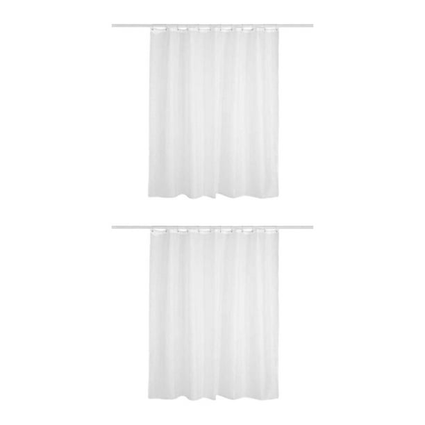 Cateissary Cortina de baño blanca impermeable y antiincrustante, fácil de limpiar y mantener, resistente al moho. Type1 NO1