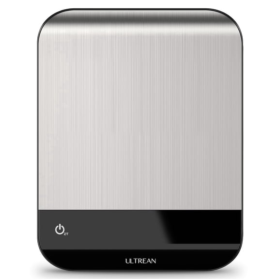 Ultrean Food Scale, Digital Kitchen Scale with LED Display, Weight Grams and Ounces for Baking Cooking, 6 Units with Tare Function, 304 Stainless Steel, 11lb (Batteries Included)