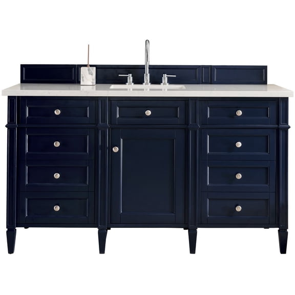 James Martin Vanities 650-V60s-Fejp Brittany 60" Free Standing Single Basin Poplar Wood