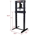 thumbnail image 2 of 12-Ton Hydraulic Shop Press with Press Plates, H-Frame Garage Benchtop Press with Adjustable Working Table, Red, 2 of 9