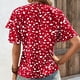 thumbnail image 4 of Camiseta de Cuello Redondo de Impresión de Verano de Manga Corta para las Mujeres, Top Casual para el Hogar Y el Uso Diario, 4 of 5