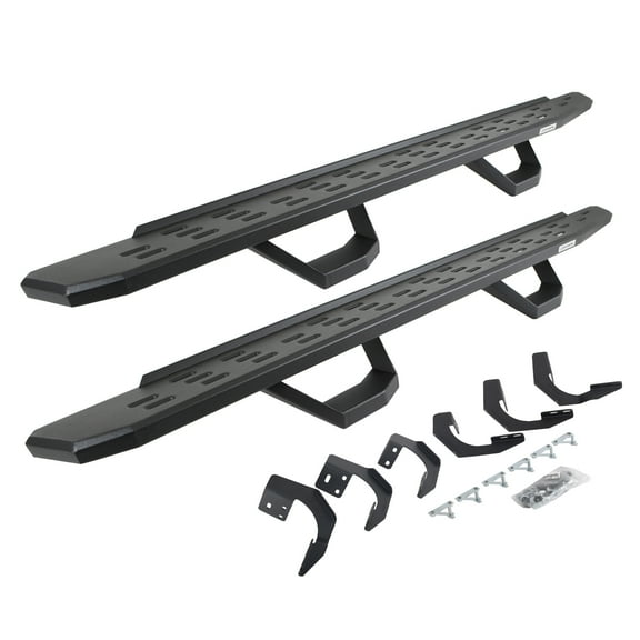 Go Rhino 6962998020PC RB30 Running Boards with Mounting Brackets, 2 Pairs Drop Steps Kit For Ram 15-18 1500, Ram 19-23 1500 Classic (Extended Cab Pickup)