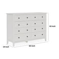 thumbnail image 5 of Fritz 60 Inch Dresser, 8 Drawer, Stepped Handles, Arched Bottom, White Wood, 5 of 5