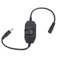thumbnail image 4 of 2-Pack Stepless Dimming Single Color LED Knob Dimmer Controller with Male & Female Head Connector, Black, 4 of 8