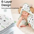 thumbnail image 4 of Hooded Baby Towels for Newborn 2 Pack 100% Muslin Cotton Baby Bath Towel with Hood for Babies, Infant, Toddler and Kids, Large 32x32Inch, Soft and Absorbent Newborn Essential, 4 of 6
