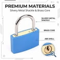 thumbnail image 5 of NOGIS 2 Pack 42mm Large Key Lock for Locker, Heavy Duty Lock with Key Colored Waterproof Padlocks Keyed Alike Gym Locker Lock for Indoor and Outdoors Use (Blue), 5 of 7