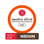 Martha Stewart Coffee Pods By Barrie House, 22 Count | Martha's Blend Decaf Medium Roast | Single Serve Capsules Compatible With Keurig K Cup Brewers