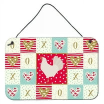 Caroline's Treasures CK5267DS812 Leghorn Chicken Love Wall or Door Hanging Prints, 8x12, multicolor