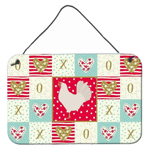 Caroline's Treasures CK5267DS812 Leghorn Chicken Love Wall or Door Hanging Prints, 8x12, multicolor