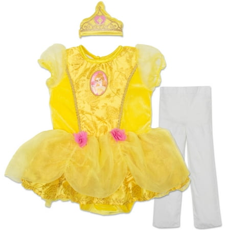 Disney Princess Belle Baby Girls' Costume Tutu Dress, Headband and