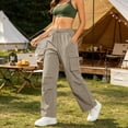 thumbnail image 4 of Inleife Women's Cargo Pants Elastic Waistband Drying Hiking Pants with Pockets, 4 of 6
