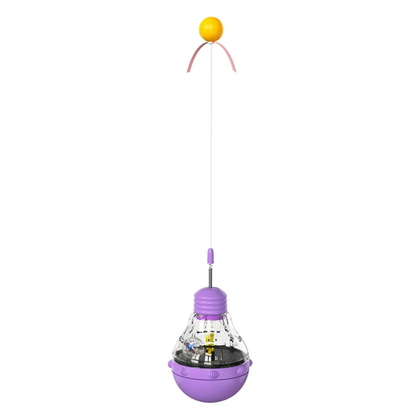 Juguete interactivo para gatos Yuyangstore dispensador de golosinas vaso bola Violeta