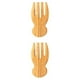 thumbnail image 4 of Injueey 2 piezas de tenedor de bambú portátil Mini mango reutilizable lavable niños adultos tenedores de frutas cubiertos vajilla Mostrada, 4 of 6