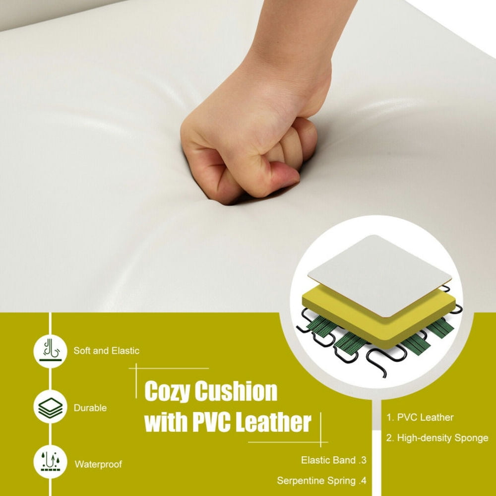 Demi Bonn 2 Pieces Dining Chairs Set with Rubber Wood Legs and Backrest, Beige