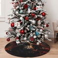 thumbnail image 5 of Sikiie Artistic Flower Butterfly Skull 30-48 inches {designName} Print Christmas Tree Skirt Snowman Xmas Tree Skirt with Edge Christmas Decorations for Holiday Party48", 5 of 7